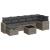Set canapele de grădină cu perne, 8 piese, gri, poliratan GartenMobel Dekor
