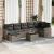 Set canapele de grădină cu perne, 8 piese, gri, poliratan GartenMobel Dekor