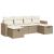 Set canapele de grădină cu perne, 6 piese, bej, poliratan GartenMobel Dekor