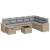 Set canapele de grădină, 9 piese, cu perne, bej, poliratan GartenMobel Dekor