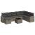 Set canapele de grădină, 9 piese, cu perne, gri, poliratan GartenMobel Dekor