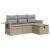 Set canapele de grădină, 4 piese, cu perne, bej, poliratan GartenMobel Dekor