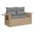 Set canapele de grădină, 4 piese, cu perne, bej, poliratan GartenMobel Dekor