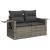 Set canapea de grădină cu perne, 4 piese, gri, poliratan GartenMobel Dekor