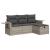 Set canapea de grădină cu perne, 4 piese, gri deschis poliratan GartenMobel Dekor