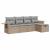 Set canapele de grădină cu perne, 5 piese, bej, poliratan GartenMobel Dekor