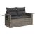 Set canapea de grădină cu perne, 5 piese, gri, poliratan GartenMobel Dekor
