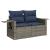 Set canapea de grădină cu perne, 5 piese, gri, poliratan GartenMobel Dekor