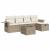 Set canapele de grădină cu perne, 6 piese, bej, poliratan GartenMobel Dekor