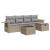 Set canapele de grădină cu perne, 6 piese, bej, poliratan GartenMobel Dekor