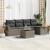 Set mobilier grădină cu perne, 6 piese, gri, poliratan GartenMobel Dekor