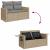 Set canapele de grădină cu perne, 6 piese, bej, poliratan GartenMobel Dekor