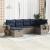 Set mobilier grădină cu perne, 6 piese, gri, poliratan GartenMobel Dekor