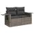 Set canapele de grădină, 7 piese, cu perne, gri, poliratan GartenMobel Dekor