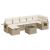 Set canapele de grădină, 8 piese, cu perne, bej, poliratan GartenMobel Dekor