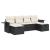 Set mobilier de grădină cu perne, 6 piese, negru, poliratan GartenMobel Dekor