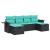 Set mobilier de grădină cu perne, 6 piese, negru, poliratan GartenMobel Dekor