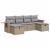 Set canapele de grădină cu perne, 6 piese, bej, poliratan GartenMobel Dekor