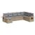 Set canapele de grădină, 8 piese, cu perne, bej, poliratan GartenMobel Dekor