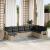 Set mobilier de grădină cu perne, 8 piese gri deschis poliratan GartenMobel Dekor