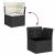 Set mobilier de grădină cu perne, 9 piese, negru, poliratan GartenMobel Dekor
