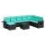Set mobilier de grădină cu perne, 9 piese, negru, poliratan GartenMobel Dekor