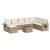 Set canapele de grădină, 9 piese, cu perne, bej, poliratan GartenMobel Dekor