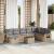Set canapele de grădină, 9 piese, cu perne, bej, poliratan GartenMobel Dekor