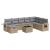 Set canapele de grădină, 9 piese, cu perne, bej, poliratan GartenMobel Dekor
