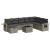 Set canapele de grădină, 9 piese, cu perne, gri, poliratan GartenMobel Dekor