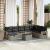 Set canapele de grădină, 9 piese, cu perne, gri, poliratan GartenMobel Dekor