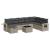 Set canapele de grădină cu perne, 9 piese gri deschis poliratan GartenMobel Dekor