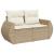 Set canapele de grădină, 4 piese, cu perne, bej, poliratan GartenMobel Dekor