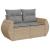 Set canapele de grădină, 4 piese, cu perne, bej, poliratan GartenMobel Dekor