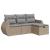 Set canapele de grădină, 4 piese, cu perne, bej, poliratan GartenMobel Dekor
