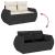 Set mobilier de grădină cu perne, 5 piese, negru, poliratan GartenMobel Dekor