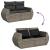 Set canapea de grădină cu perne, 5 piese, gri, poliratan GartenMobel Dekor