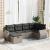 Set mobilier grădină cu perne, 6 piese, gri, poliratan GartenMobel Dekor