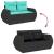 Set canapele de grădină cu perne, 7 piese, negru, poliratan GartenMobel Dekor