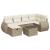 Set canapele de grădină, 7 piese, cu perne, bej, poliratan GartenMobel Dekor