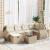 Set canapele de grădină, 7 piese, cu perne, bej, poliratan GartenMobel Dekor