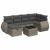 Set canapele de grădină, 7 piese, cu perne, gri, poliratan GartenMobel Dekor