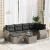 Set canapele de grădină, 7 piese, cu perne, gri, poliratan GartenMobel Dekor