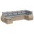 Set canapele de grădină, 7 piese, cu perne, bej, poliratan GartenMobel Dekor