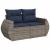 Set canapele de grădină cu perne, 8 piese, gri, poliratan GartenMobel Dekor