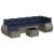 Set canapele de grădină cu perne, 8 piese, gri, poliratan GartenMobel Dekor