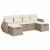 Set canapele de grădină cu perne, 6 piese, bej, poliratan GartenMobel Dekor