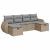 Set canapele de grădină cu perne, 6 piese, bej, poliratan GartenMobel Dekor