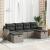 Set mobilier grădină cu perne, 6 piese, gri, poliratan GartenMobel Dekor
