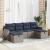 Set mobilier grădină cu perne, 6 piese, gri, poliratan GartenMobel Dekor